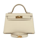 Kelly Sellier 20 Craie Epsom Gold Hardware